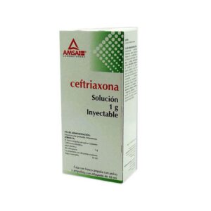 CEFTRIAXONA 1G 1V Amsa Sol. Iny. C/10 ml